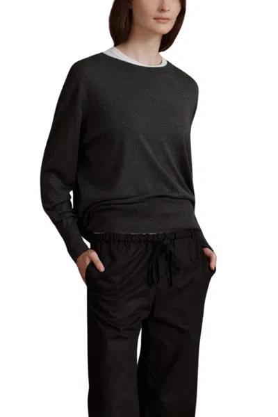 Vir Vita Yara Jersey Crewneck In Black