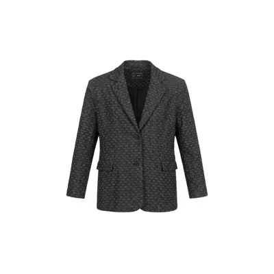 Virago Women's Black Kali Distressed Denim Blazer With Lining