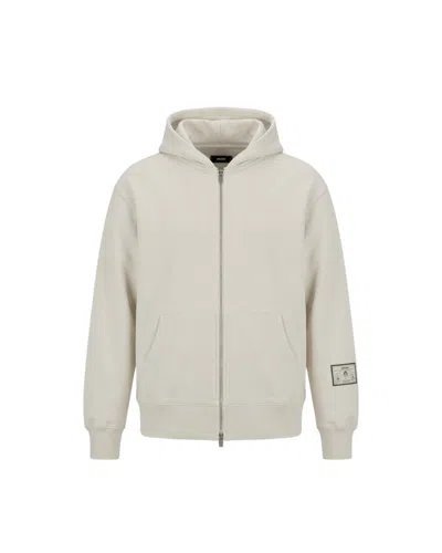 Virago Women's Neutrals Core Off White Zip Up Hoodie With Fleece Lining