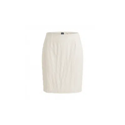 Virago Women's Neutrals Poena Midi Two-layer Skirt With Detachable Lining In White