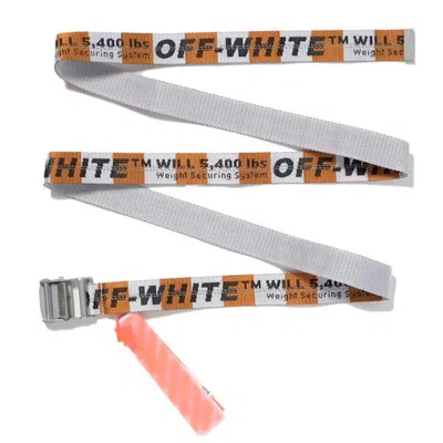Pre-owned Virgil Abloh Mca Figures Of Speech Off Belt In White/orange