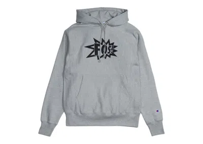 Pre-owned Virgil Abloh Men's  Brooklyn Museum Fos Cat Hoodie In Heather Grey In Gray
