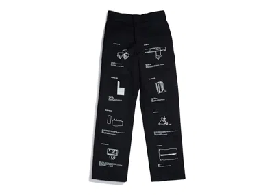 Pre-owned Virgil Abloh Men's  Brooklyn Museum Fos Registrar Pants Pants In Black