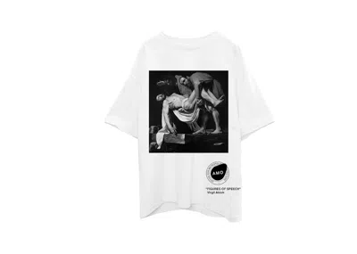 Pre-owned Virgil Abloh Men's  Canary Yellow Pyrex T-shirt In White
