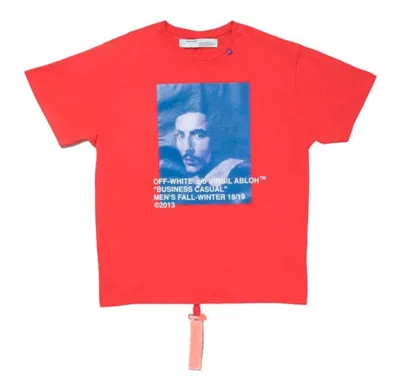 Pre-owned Virgil Abloh Men's  Mca Figures Of Speech Offwhite Bernini Tee Shirt In Red/blue