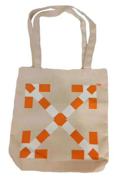 Pre-owned Virgil Abloh Men's  X Mca Figures Of Speech Tote In Tan