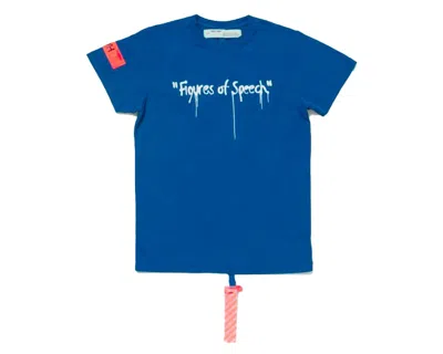 Pre-owned Virgil Abloh Men's  X Simon Brown Offwhite Mca Figures Of Speech Tee Shirt In Blue