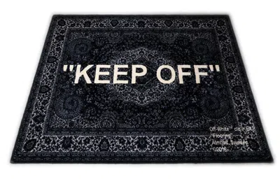 Pre-owned Virgil Abloh X Ikea "keep Off" Rug 133x195 Cm Black/white