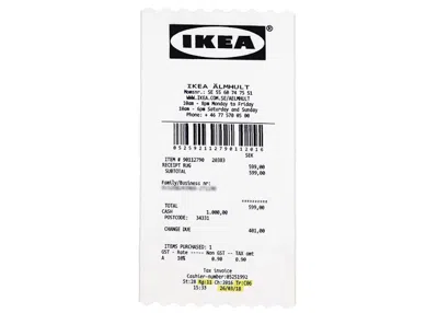 Pre-owned Virgil Abloh X Ikea Markerad "receipt" Rug 201x89 Cm White/black
