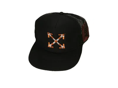 Pre-owned Virgil Abloh X Mca Figures Of Speech Arrows Trucker Hat In Black