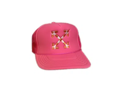 Pre-owned Virgil Abloh X Mca Figures Of Speech Arrows Trucker Hat In Pink