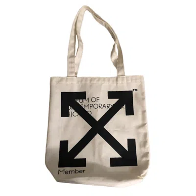 Pre-owned Virgil Abloh X Mca Tote Bag In White