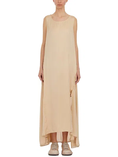 Virginia Bizzi Abito Lungo Smanicato In Brown