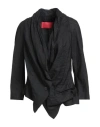 Virginia Bizzi Woman Blazer Black Size 8 Viscose, Polyester In Black
