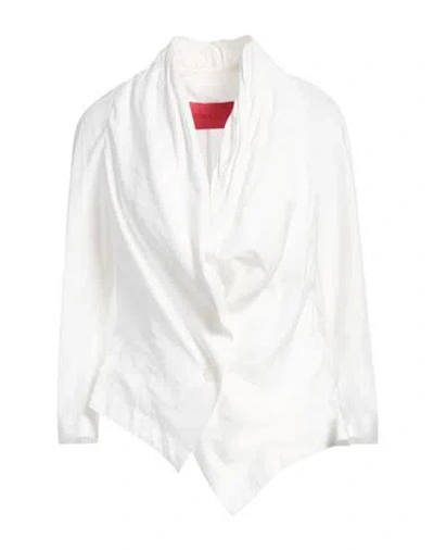 Virginia Bizzi Woman Blazer White Size 6 Viscose, Polyester