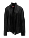 Virginia Bizzi Woman Cardigan Black Size 10 Polyester, Synthetic Fibers In Black