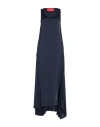 Virginia Bizzi Woman Maxi Dress Midnight Blue Size 6 Polyester In Blue