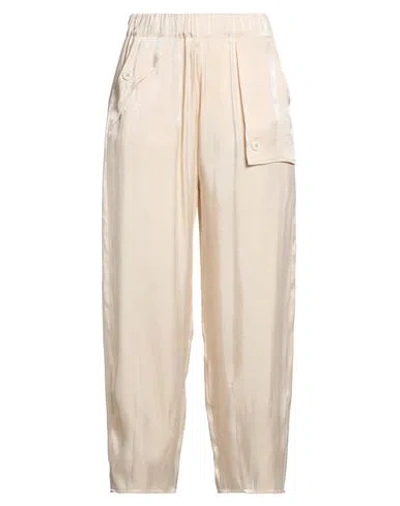 Virginia Bizzi Woman Pants Beige Size 10 Viscose, Polyester, Nylon In Sand