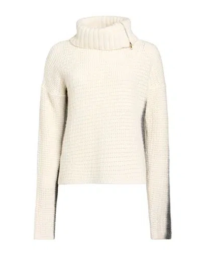 Virginia Bizzi Woman Turtleneck Off White Size 6 Merino Wool, Viscose, Polyamide, Cashmere In Neutral
