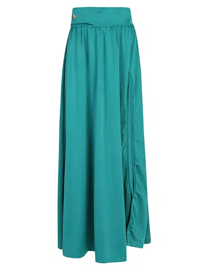 VIRGINIA VARINELLI WOMEN GREEN PORTOFINO MIDI SKIRT, 26 LUXURY SKIRTS FOR WOMEN DARVEYS