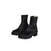 Viridi-anne Men's Dark Brown Calf Hairback Zip-up Boots In Brown