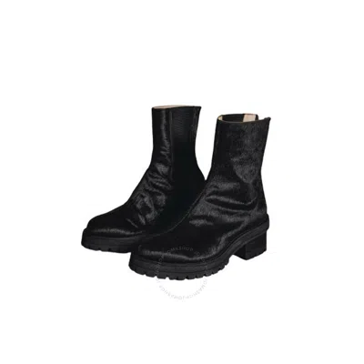 Viridi-anne Men's Dark Brown Calf Hairback Zip-up Boots
