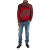 Viridi-anne Men's Red Reversible Grunge Sweater In Multi