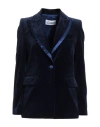 Virna Drò® Virna Drò Woman Blazer Navy Size 8 Cotton In Navy Blue