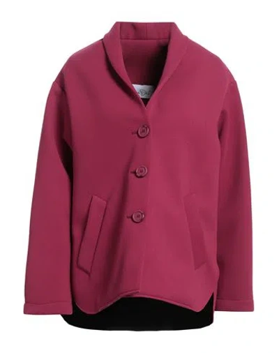 Virna Drò® Virna Drò Woman Coat Garnet Size 8 Polyester, Polyurethane, Elastane In Red