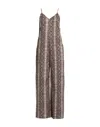 Virna Drò® Virna Drò Woman Jumpsuit Beige Size 8 Cotton, Elastane In Beige