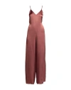 Virna Drò® Virna Drò Woman Jumpsuit Brown Size 8 Viscose, Elastane In Brown