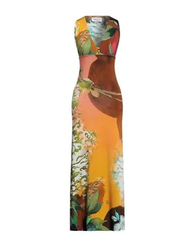 Virna Drò® Virna Drò Woman Maxi Dress Brown Size 1 Viscose, Elastane