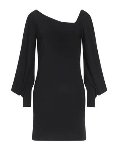 Virna Drò® Virna Drò Woman Mini Dress Black Size 2 Polyester, Elastane