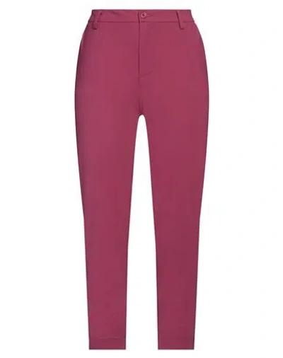 Virna Drò® Virna Drò Woman Pants Magenta Size 12 Polyester, Elastane