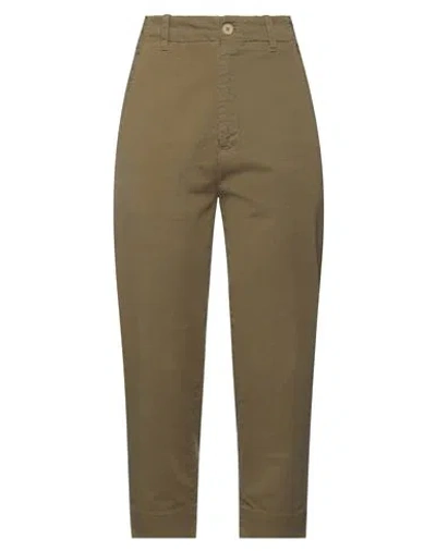 Virna Drò® Virna Drò Woman Pants Military Green Size 6 Cotton, Elastane