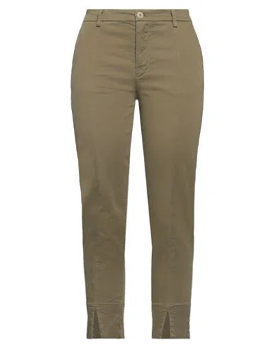 Virna Drò® Virna Drò Woman Pants Military Green Size 6 Cotton, Elastane