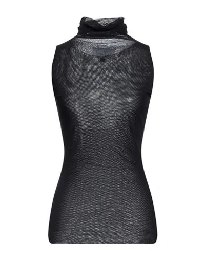 Virna Drò® Virna Drò Woman Top Black Size 3 Polyamide, Elastane