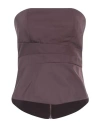 Virna Drò® Virna Drò Woman Top Plum Size 8 Polyester In Purple