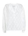 Virna Drò® Virna Drò Woman Top White Size 1 Polyester, Viscose In White