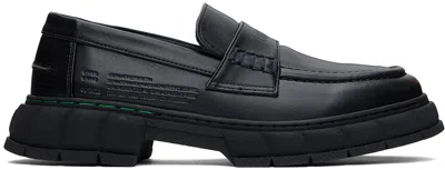 Viron Black Progres Loafers In 990 Black