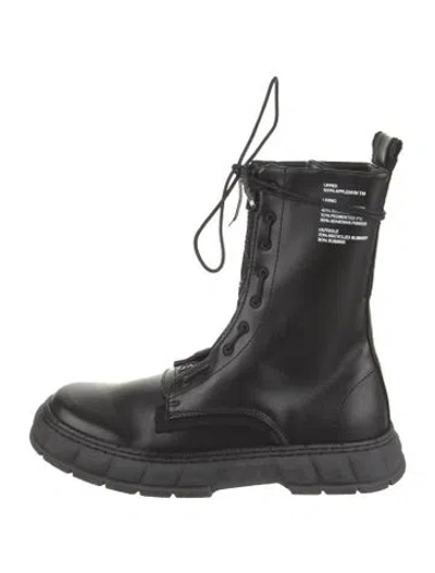 Pre-owned Viron Leather Combat Boots In Black