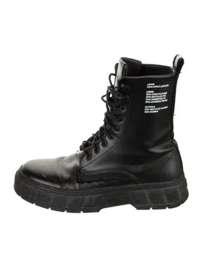 Pre-owned Viron Leather Combat Boots In Black