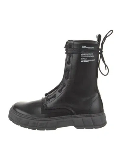 Pre-owned Viron Leather Combat Boots W/ Tags In Black