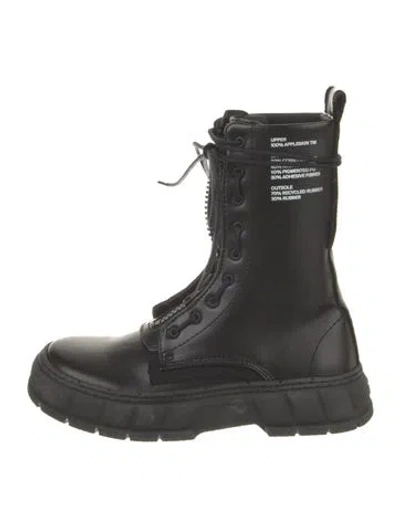 Pre-owned Viron Leather Combat Boots W/ Tags In Black
