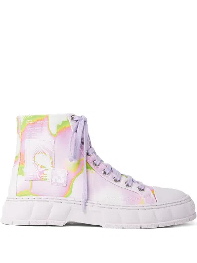 Viron Logo-print High-top Sneakers In Pink