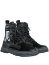 Viron Velvet Boots In Black