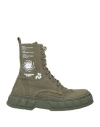 Viron Virón Woman Ankle Boots Khaki Size 10 Textile Fibers In Green