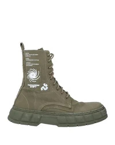 Viron Virón Woman Ankle Boots Khaki Size 10 Textile Fibers In Sand