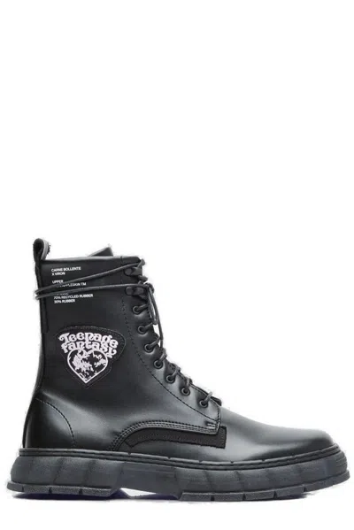 Viron Black Carne Bollente Edition 1992 Boots In 940 Black/pink