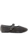 Virreina Strap Ballet Flats In Gray